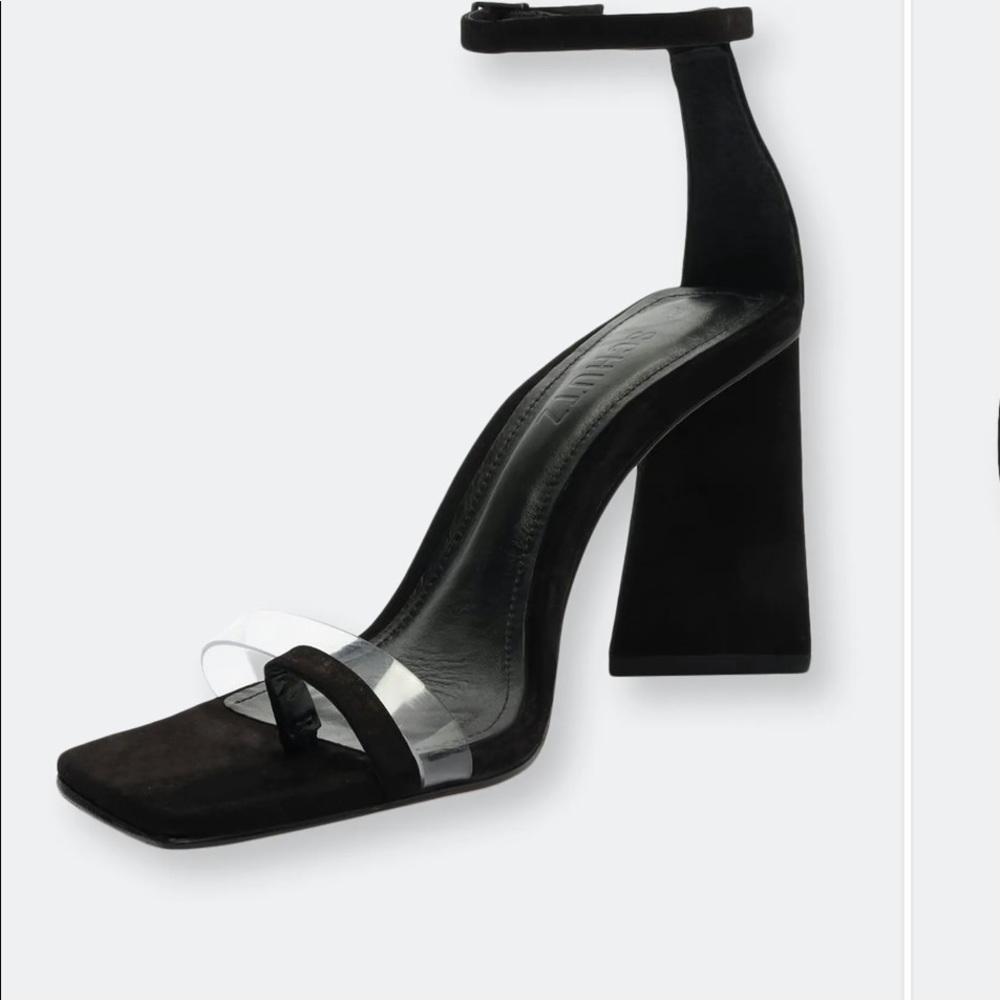 SCHUTZ AVVA VINYL & SUEDE SANDAL